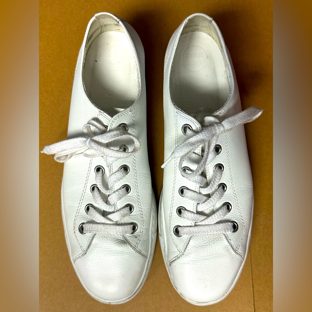 Paul Green White Leather Sneakers Size 11
